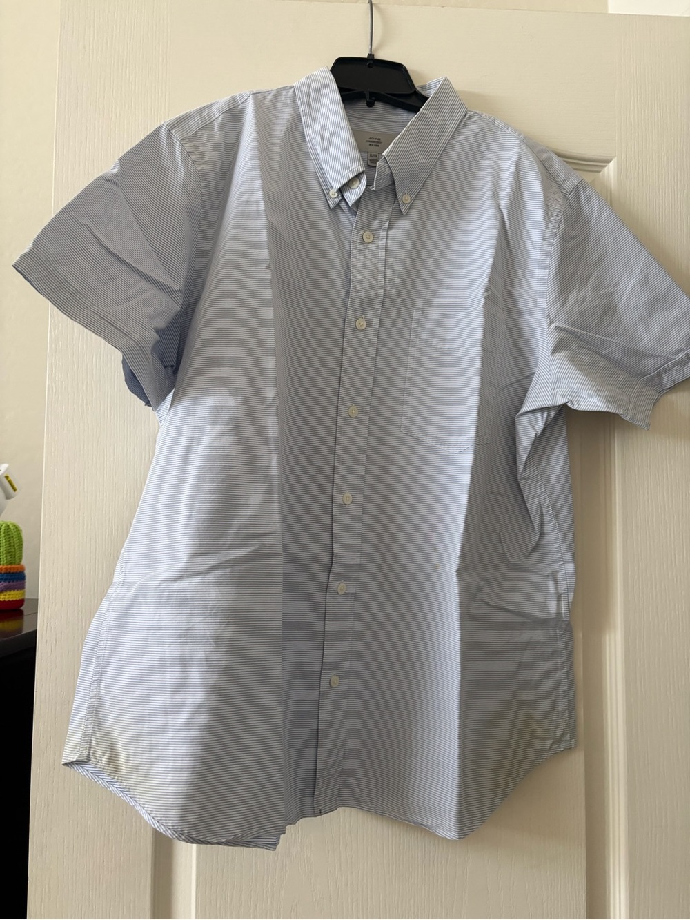 Jack Spade Light Blue Short-Sleeve Button-Down Stripe Shirt